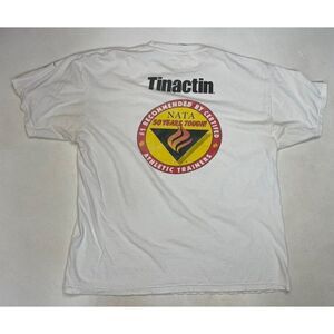 VINTAGE Tinactin Antifungal Promo Graphic 1999 T-shirt Men XL White 90s